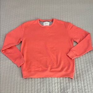 Denim & Flower Men's Vibrant Coral Crewneck Sweater